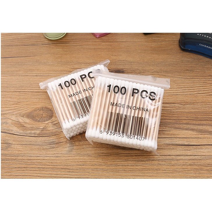 410135 - WOODEN COTTON BUDS 100 PCS / PACK ECOFRIENDLY