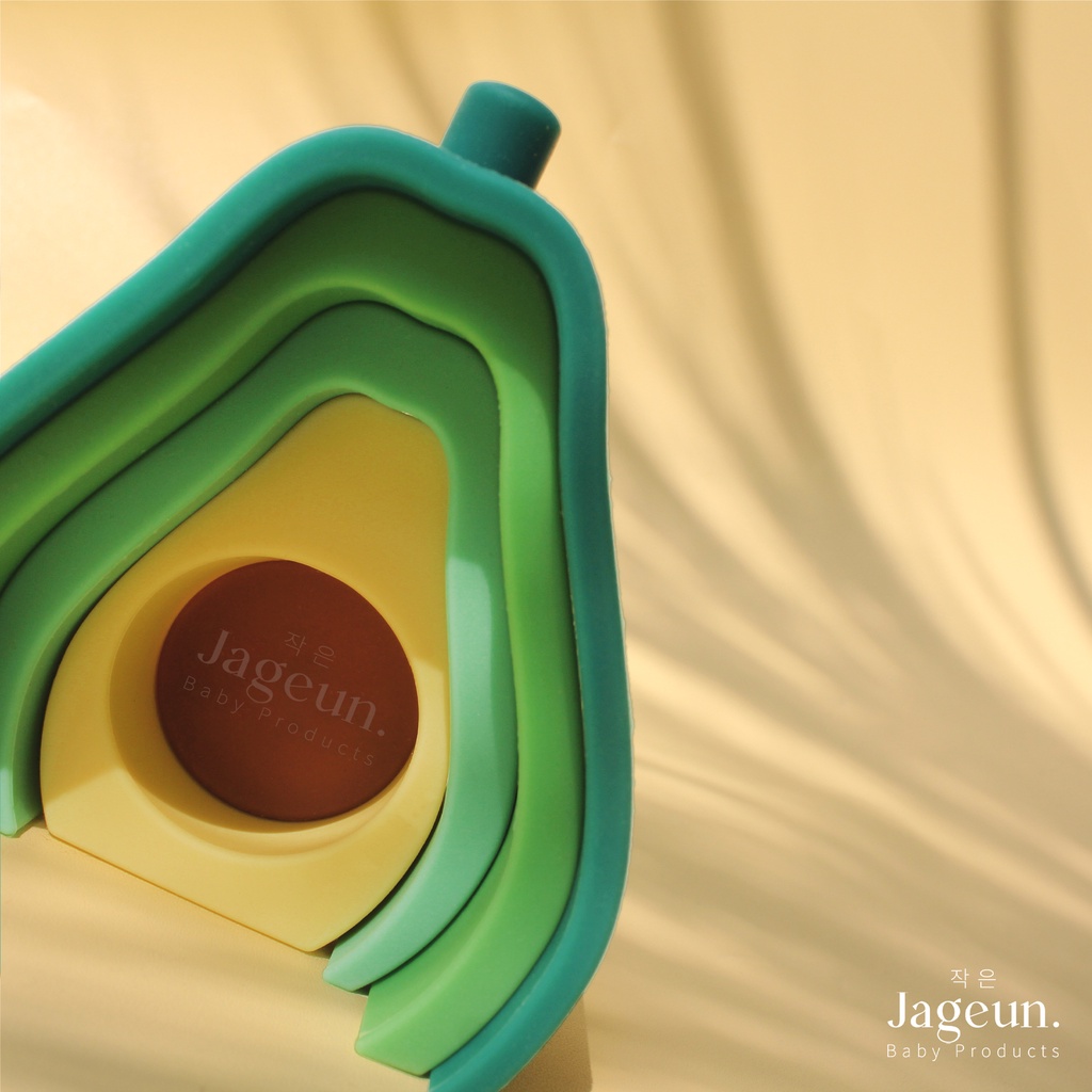 JAGEUN Premium Silicone Avocado Baby Teether | Gigitan Bayi Alpukat