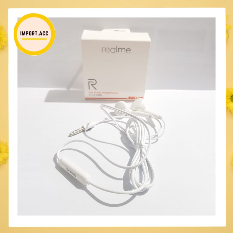 Headset / handsfree / earphones REALME Mh133 kuping gepeng [IMPORT]