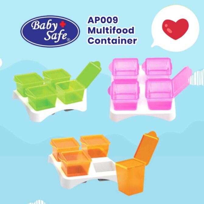 Baby Safe Multifood Container AP011 / AP009 Baby Safe Cubes Freezer Pot