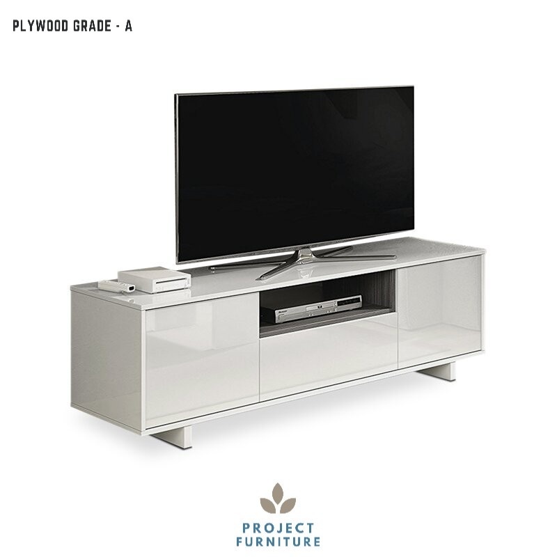 Latopia Cade - Meja TV / Rak TV Minimalis Modern 150 cm Maks TV 60" Putih Aesthetic Scandinavian
