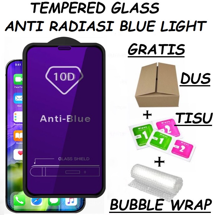 TEMPERED GLASS ANTI BLUE SAMSUNG A21 A21S ANTI RADIASI BLUE LIGHT GLOSSY FULL COVER
