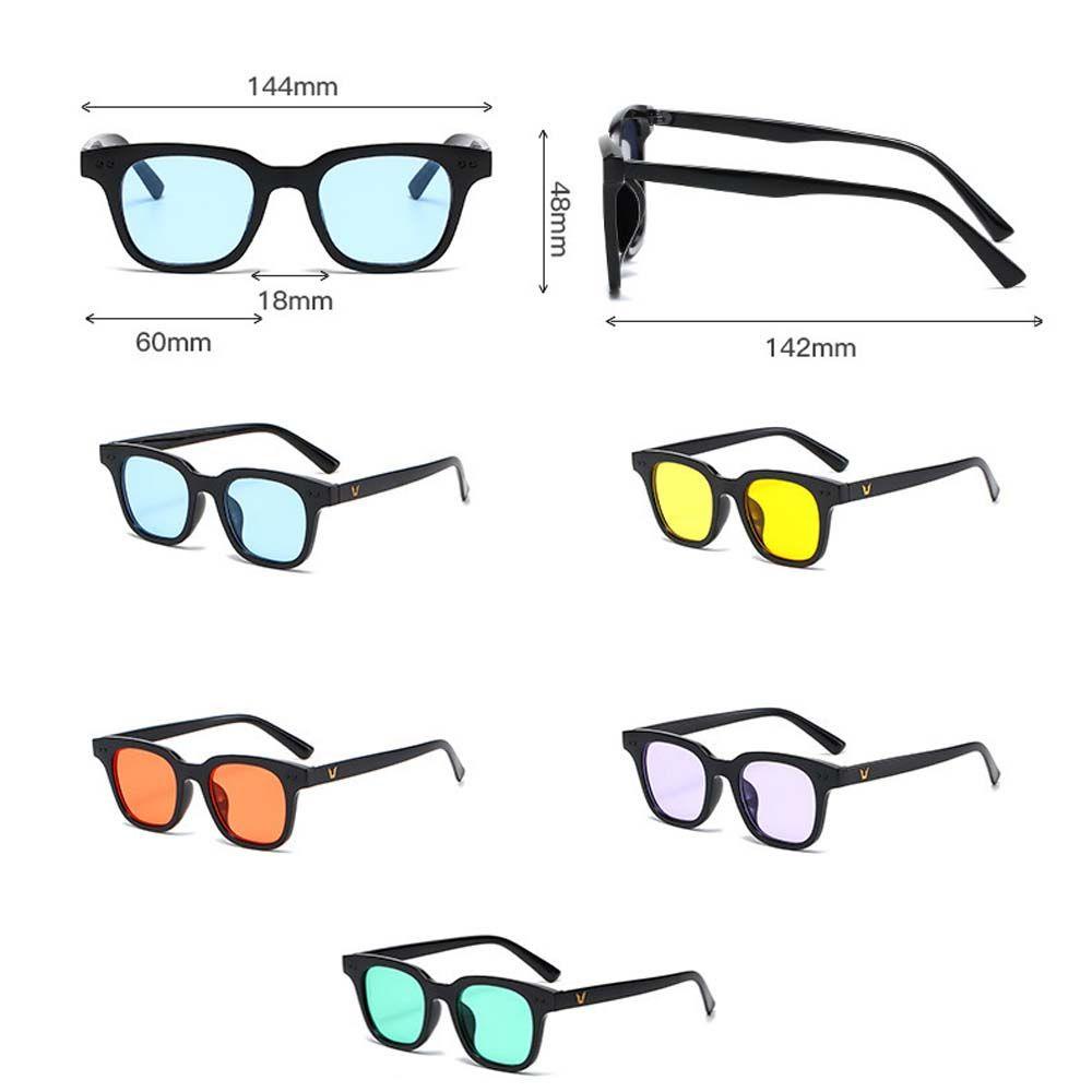 Mxbeauty Colorful Square Sunglasses Wanita Vintage Anti-Reflective UV400 Pelindung Mata Musim Panas Kacamata Square Sunglasses