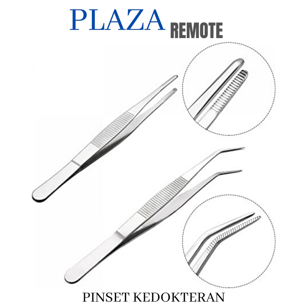 PINSET BAJA STAINLESS STEEL 16 CM KEDOKTERAN MODEL BENGKOK CURVED 16CM