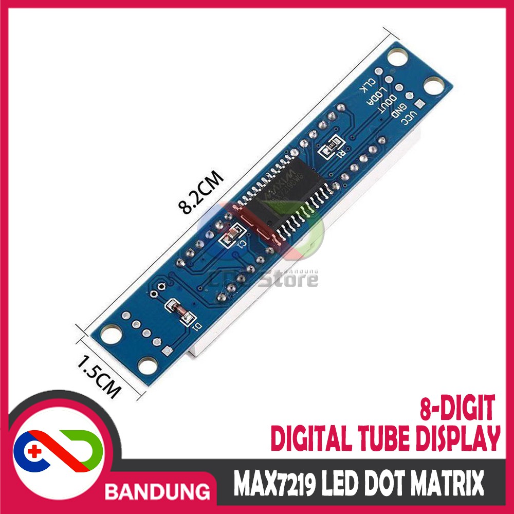 MAX7219 LED DOT MATRIX 8-DIGIT DIGITAL TUBE DISPLAY CONTROL MODULE FOR ARDUINO