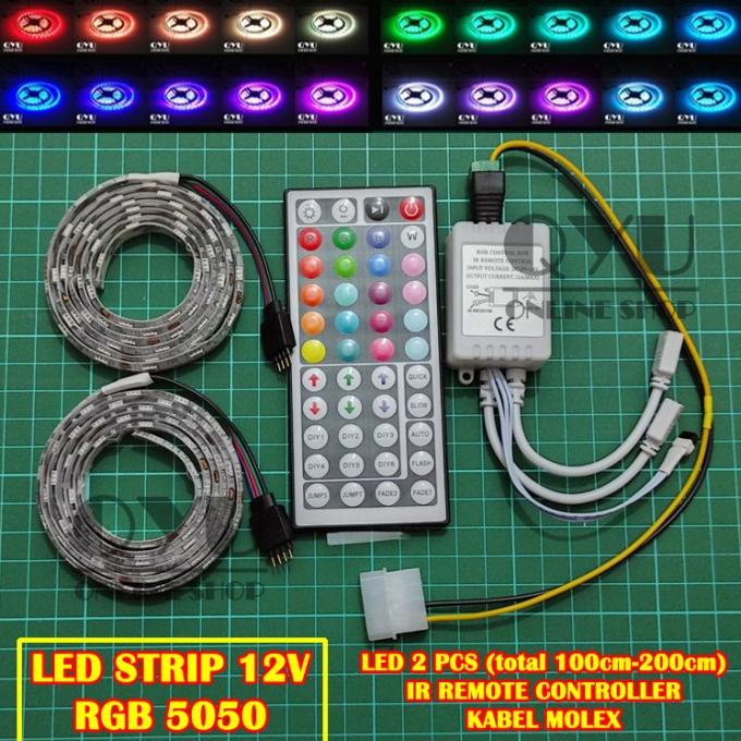 LED Strip RGB 5050 + Remote Control (dual) + Molex ( Modif Case PC )