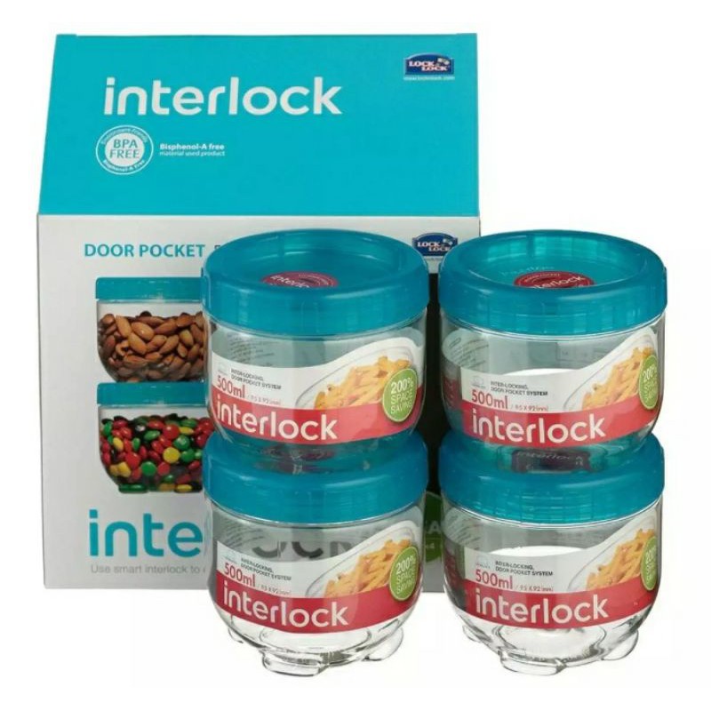 Lock and lock Interlock Gift Set 4pcs Food Contenier Toples