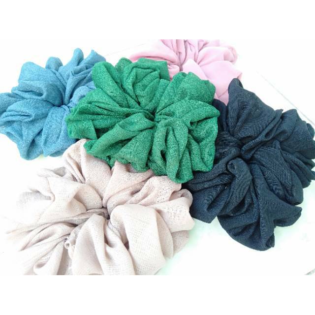 Scrunchie Jumbo | Ikat Rambut Cepol 1kg muat 40pcs