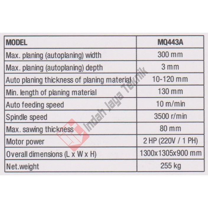 Bench Planning Oscar MQ-443