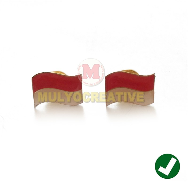PALING MURAH Pin Bendera Merah Putih Ukuran 2 Cm - Lencana Paskibra Custom