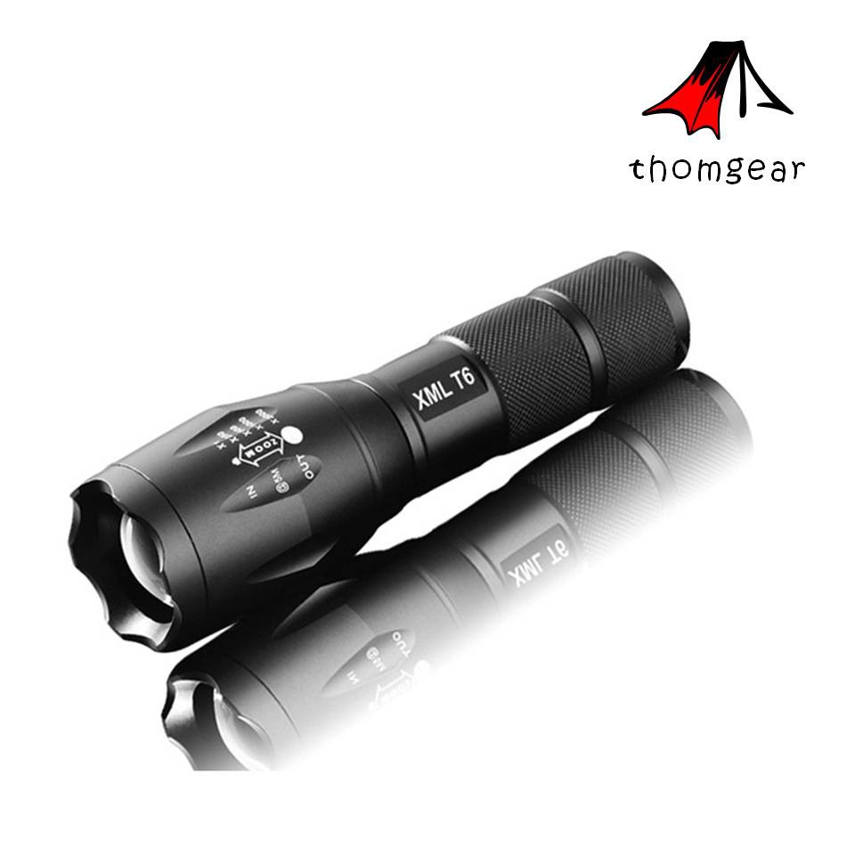 Thomgear Senter Led Murah Super Terang Cree Xm-L T6 2000 Lumens - E17