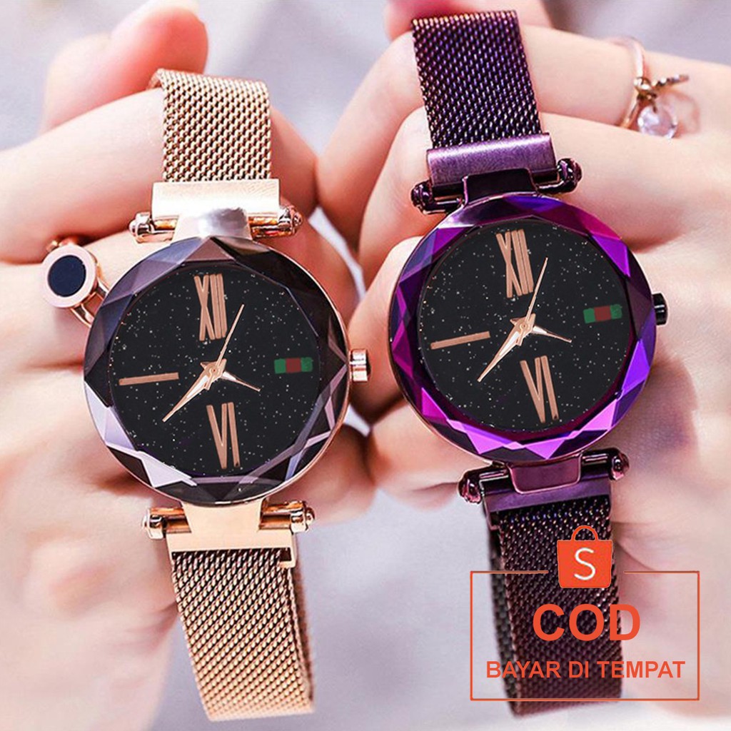 ✅COD Jam Tangan Rantai Magnet Analog Watch Aksesoris Fashion Korean Style Wanita Cewek Anti Air Murah Couple Original