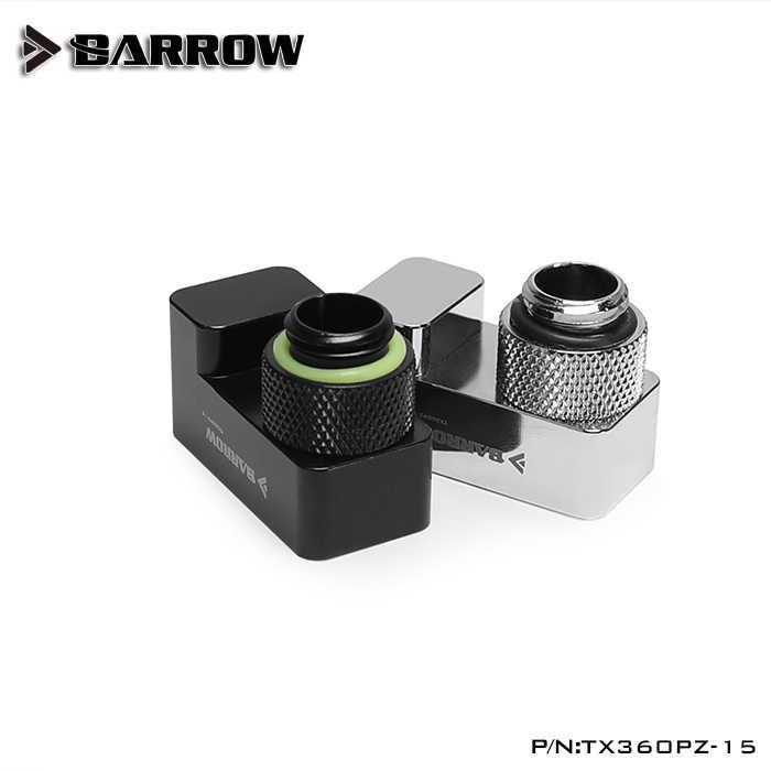 BARROW TX360PZ-15 G1/4 360 Rotation Offset Adapter 15mm Silver