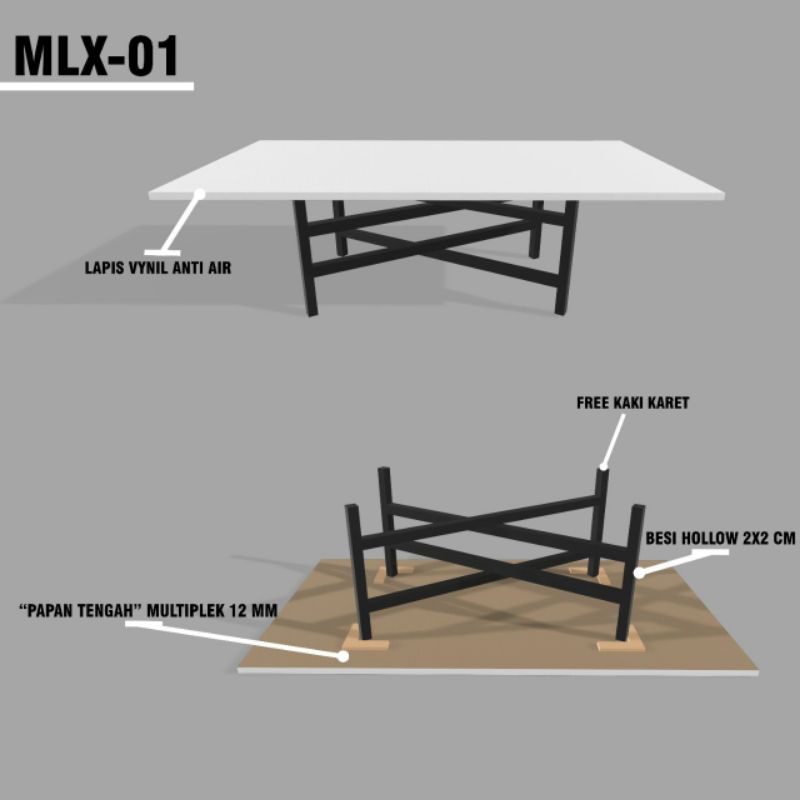 meja makan murah lesehan 90 X 60 X 30 meja warung makan