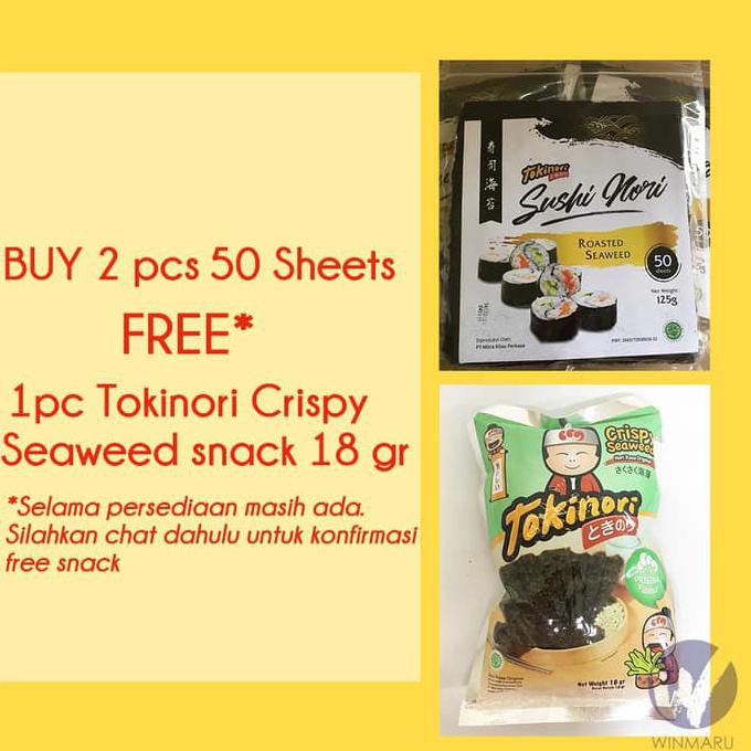 

Tokinori Sushi Nori Seaweed Rumput Laut 50 Sheets/Lembar