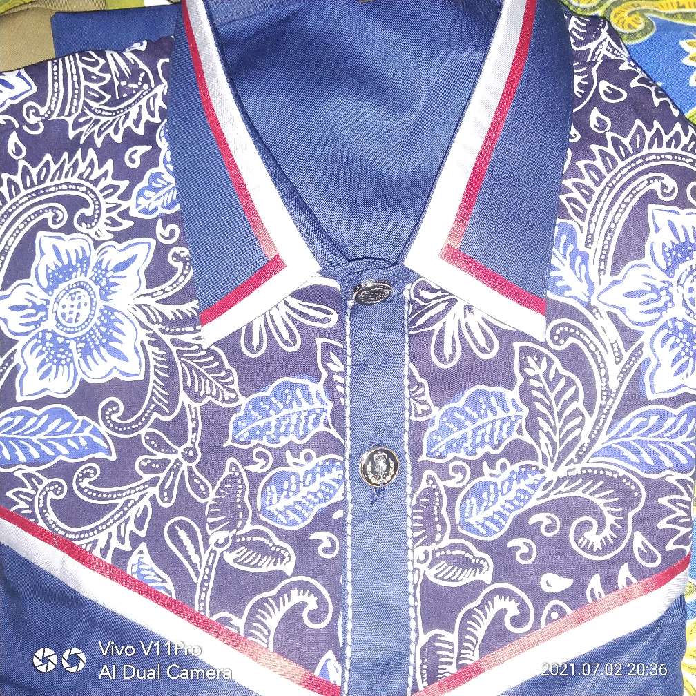 Kemeja Batik Pria Lengan Panjang Warna Biru Dongker / Navi Original Dipanagara
