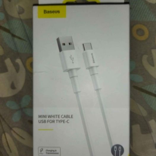 BASEUS 1M 2.4A data fast charging Kabel 2.4A Cepat Pengisi Daya Type-C Cepat Pengisi Daya