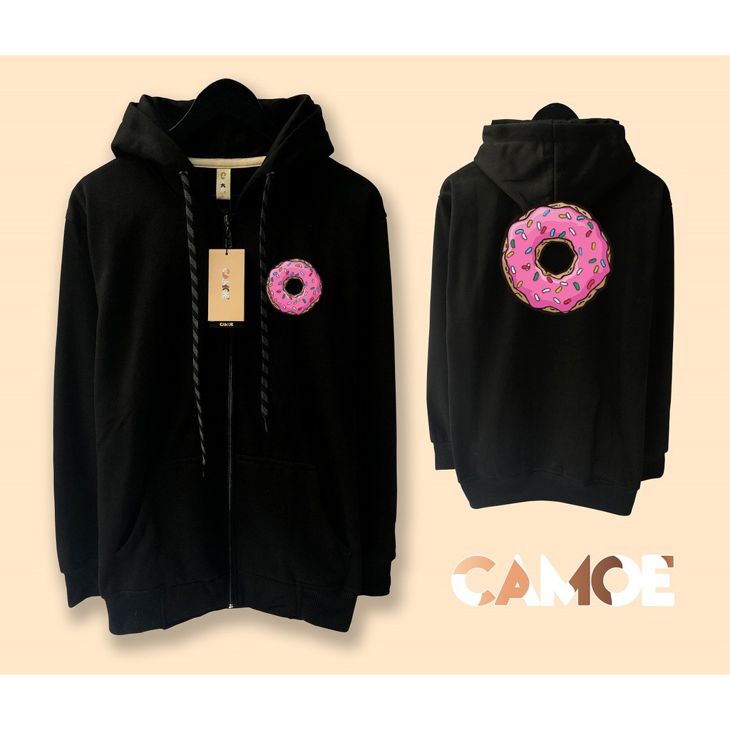 Jaket hoodie Zipper Premium Donat stroberi Donut Strawberry