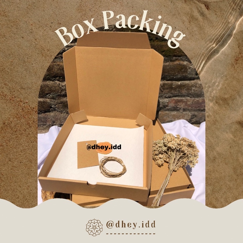 

BOX PACKING POLOS PAKET Ukuran 20x20x5 cm
