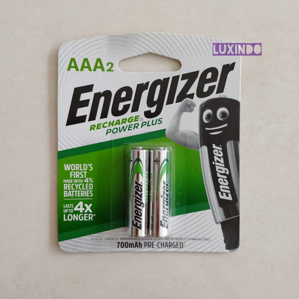 Baterai/Battery/Batere  Energizer recharge power plus AAA isi 2