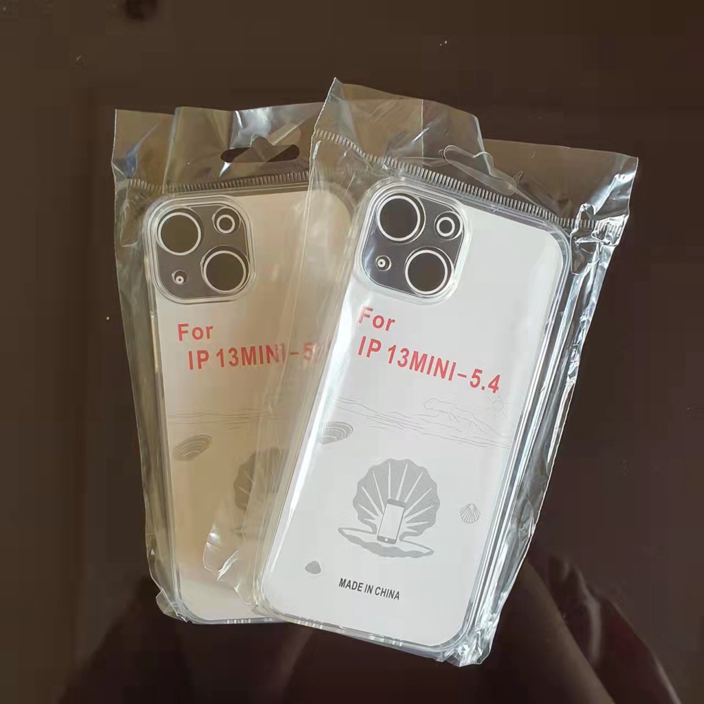 Softcase IPhone 13 12 11 Pro Max X XS 6 7 8 Transparan BeningCase IPhone Case silikon anti licin-lPhone 13 MINI
