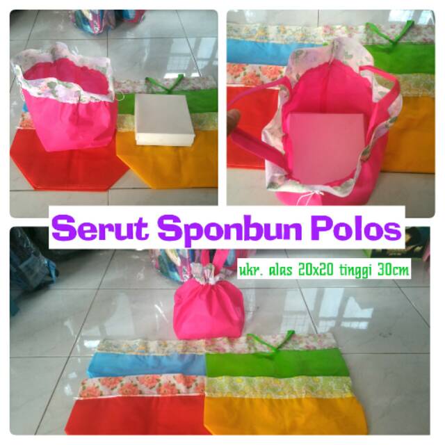 

TAS BERKAT - SERUT SPONBUN POLOS 20X20X30 cm