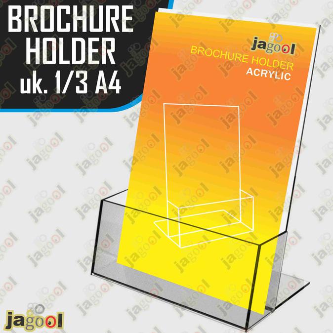 

Produk Terbaik] Brochure/Brosur Holder/Stand Acrylic/Akrilik Slant Back 1/3 A4