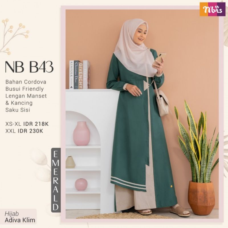 gamis Nibras NB B43  Emerald Original By Nibras