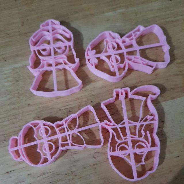 Cookie Fondant Cutter Princess Cetakan Kue Kering Snow White, Belle, Rapunzel, Cinderella