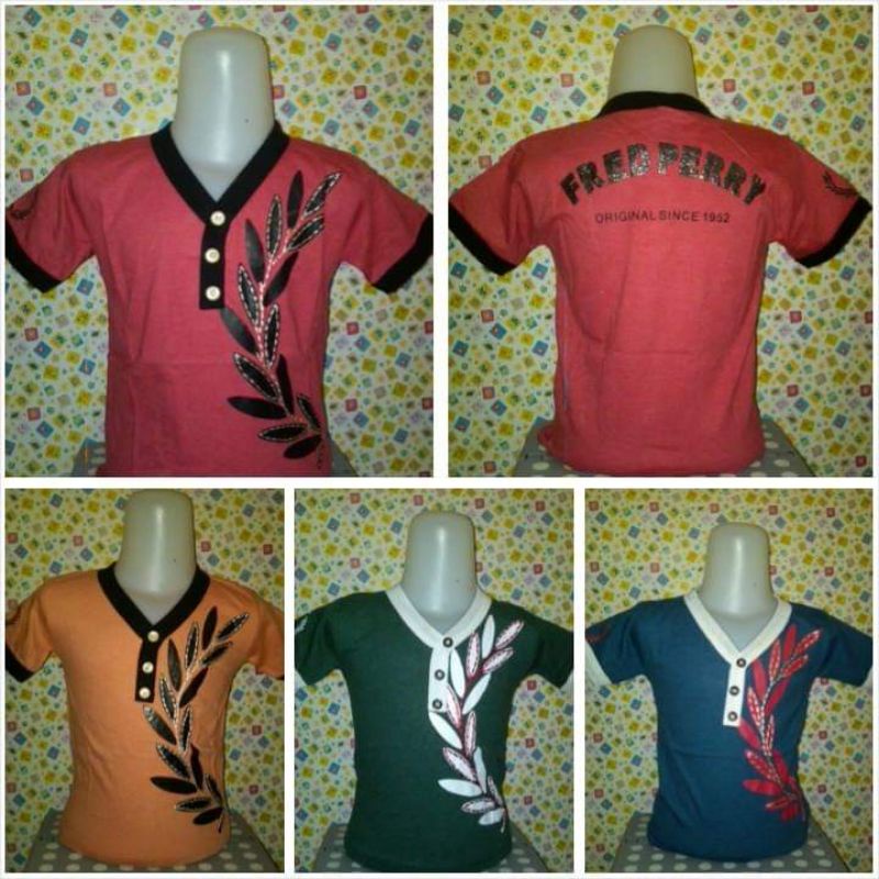Kaus anak kancing fred perry