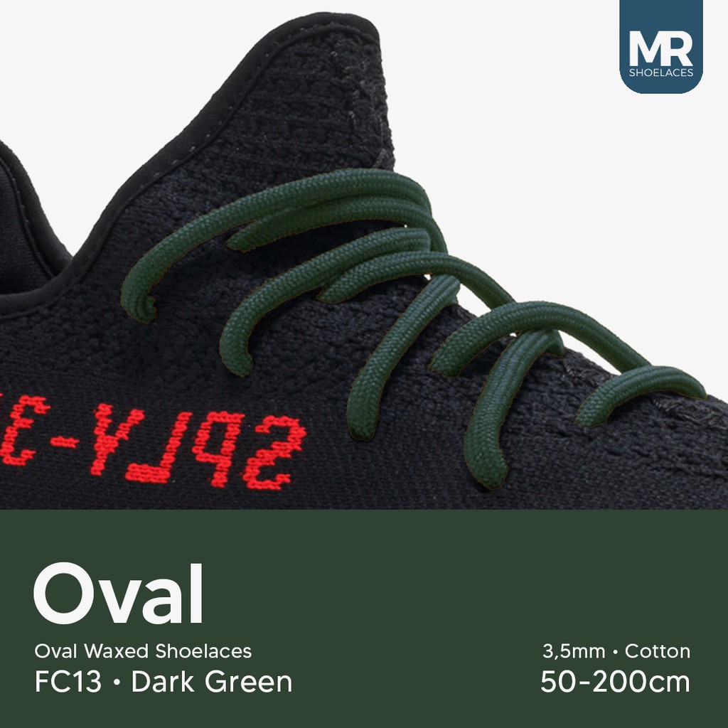 MR Shoelaces FC13 Dark Green Tali Sepatu Lilin Oval 3.5mm (Waxed Laces) 50cm 60cm 70cm 80cm 100cm 120cm 150cm