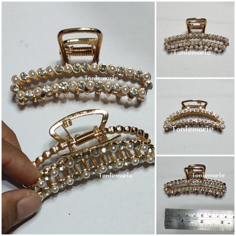 AKSESORIS RAMBUT - JEPIT RAMBUT BESI MUTIARA EMAS BESAR - JEPIT RAMBUT KOREA - JEPITAN -JEPIT DEWASA