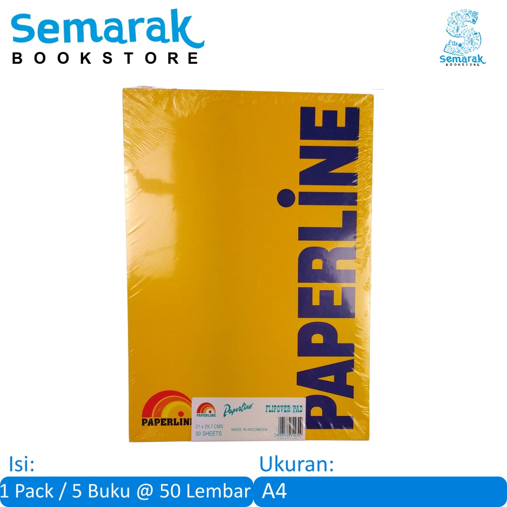 

PaperLine Flipover Pad Notebook Buku Catatan A4 [1 Pack / 5 Buku]