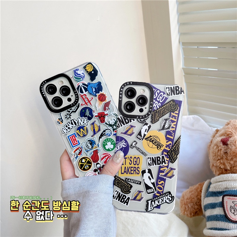 Soft Case Bahan Tpu Motif NBA Lakers Untuk IPhone 6 6s 7 8 Plus 11 13 12 Pro Max XR X XS Max SE 2020