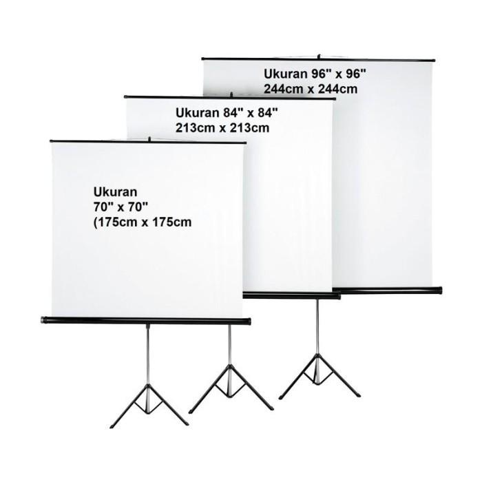 Proyektor / Tripod Screen Proyektor-Layar Proyektor 84 Inch (Termasuk Kaki Tripod)