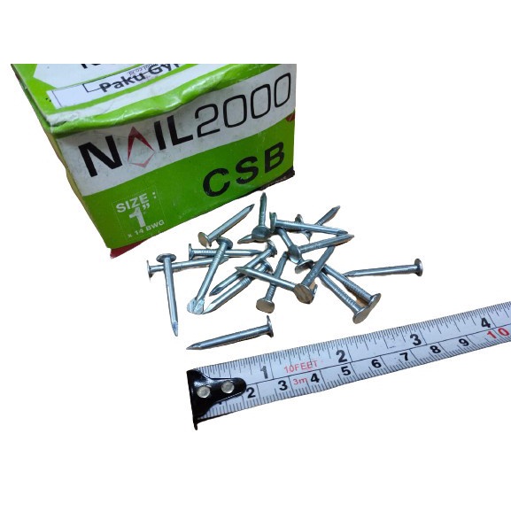aneka-Paku Ramset Nail2000 CSB Super Fix Nails PL22 Gypsum Gipsum 1" Inch