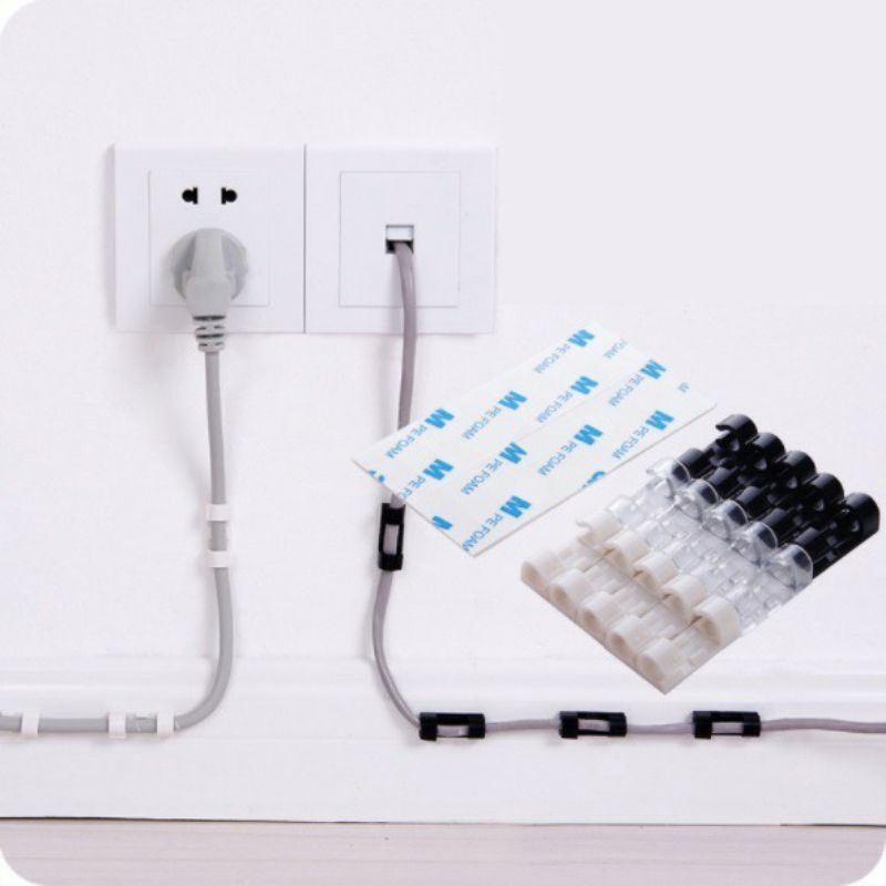 Klip Kabel Organizer Cable Clip Per pack isi 20 pcs Pengikat Kabel