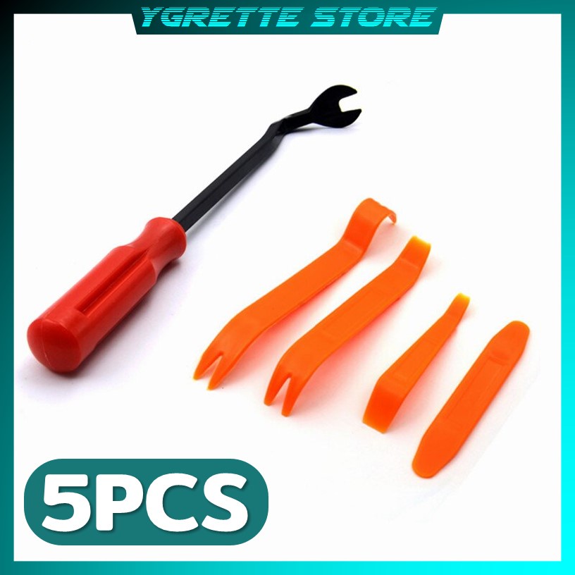 Ygrette - 5PCS Oauee Pengungkit Panel Mobil Car Removal Pry Trim Tool DOOR TRIM CUKIT ALAT LEPAS DASHBOARD PANEL PINTU BUMPER BAUT BODY MOBIL