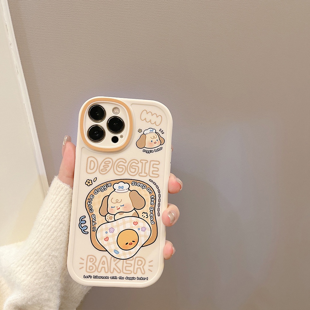 Soft Case Motif Kartun Hewan Anjing Tidur Cookgie Untuk Iphone 7 8 PLUS X XR XS 11 12 13 MINI PRO MAX SE 2020