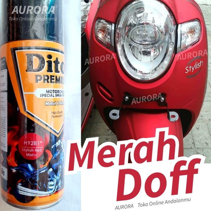 Top Produk.. Diton Premium Stylist Red Matt H9281 Merah Doff 9281 Honda Scoopy PCX 400ml Cat Pilok P
