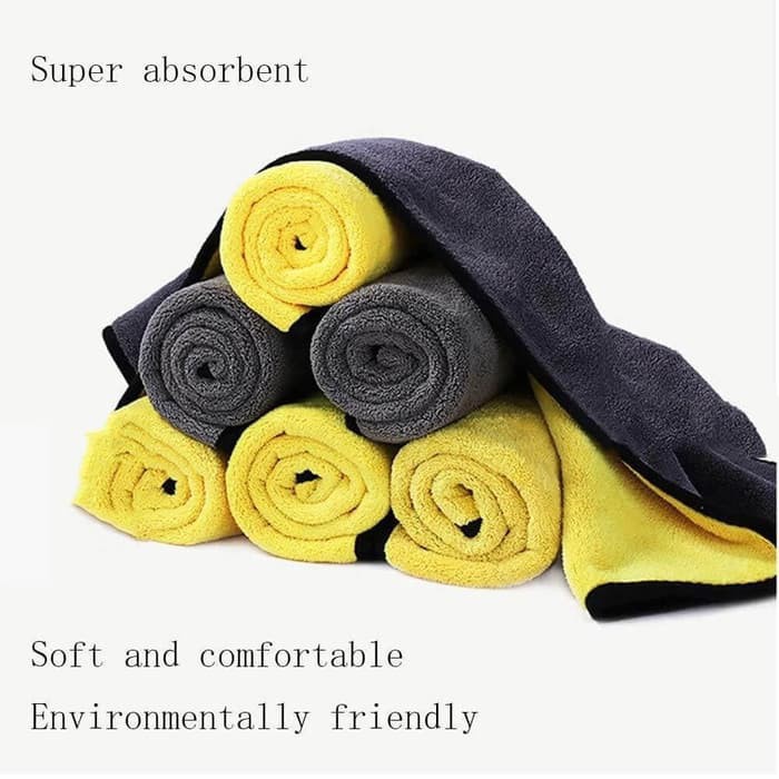 Kain Lap Microfiber Premium Serbaguna 2 Sisi Halus Multifungsi Super Absorbent Daya Serap Air Tinggi Kain Lap Mobil