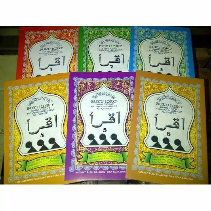 

IQRO JILID 1-6 Besar (ukuran buku tulis)ukuran 15,6 x 20,4 cm.