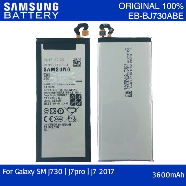 Baterai Batre Samsung Galaxy J730 J7 Pro J7 2017 Batere Batrai Samsung EB-BJ730ABE Original Battery