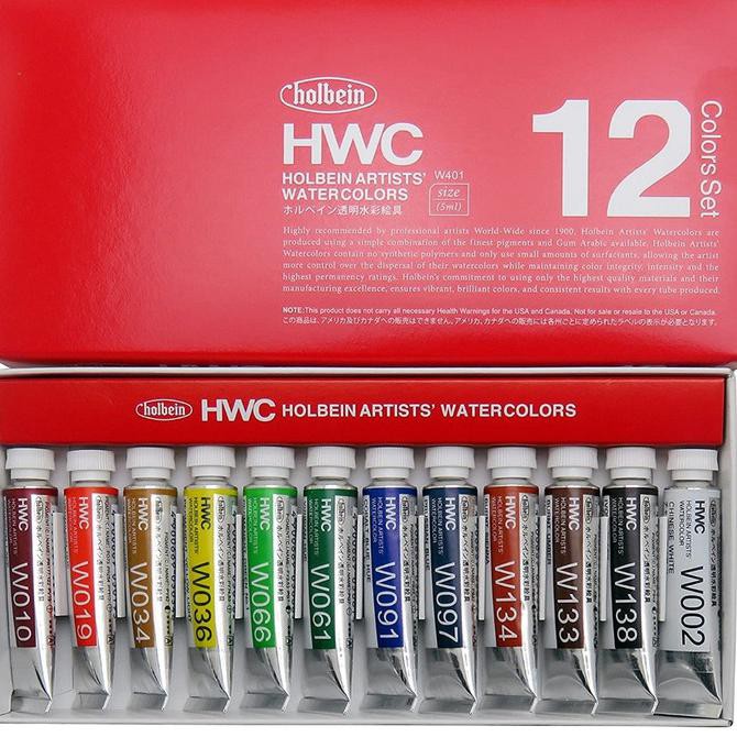 

Ready Stok! Holbein Watercolor Set / Cat Air 5Ml Tubes - 12 Set Terpercaya