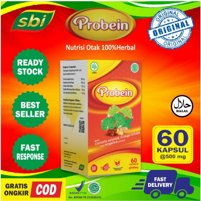 Nutrisi Otak Probein Vitamin Otak anak dan dewasa ORIGINAL BPOM