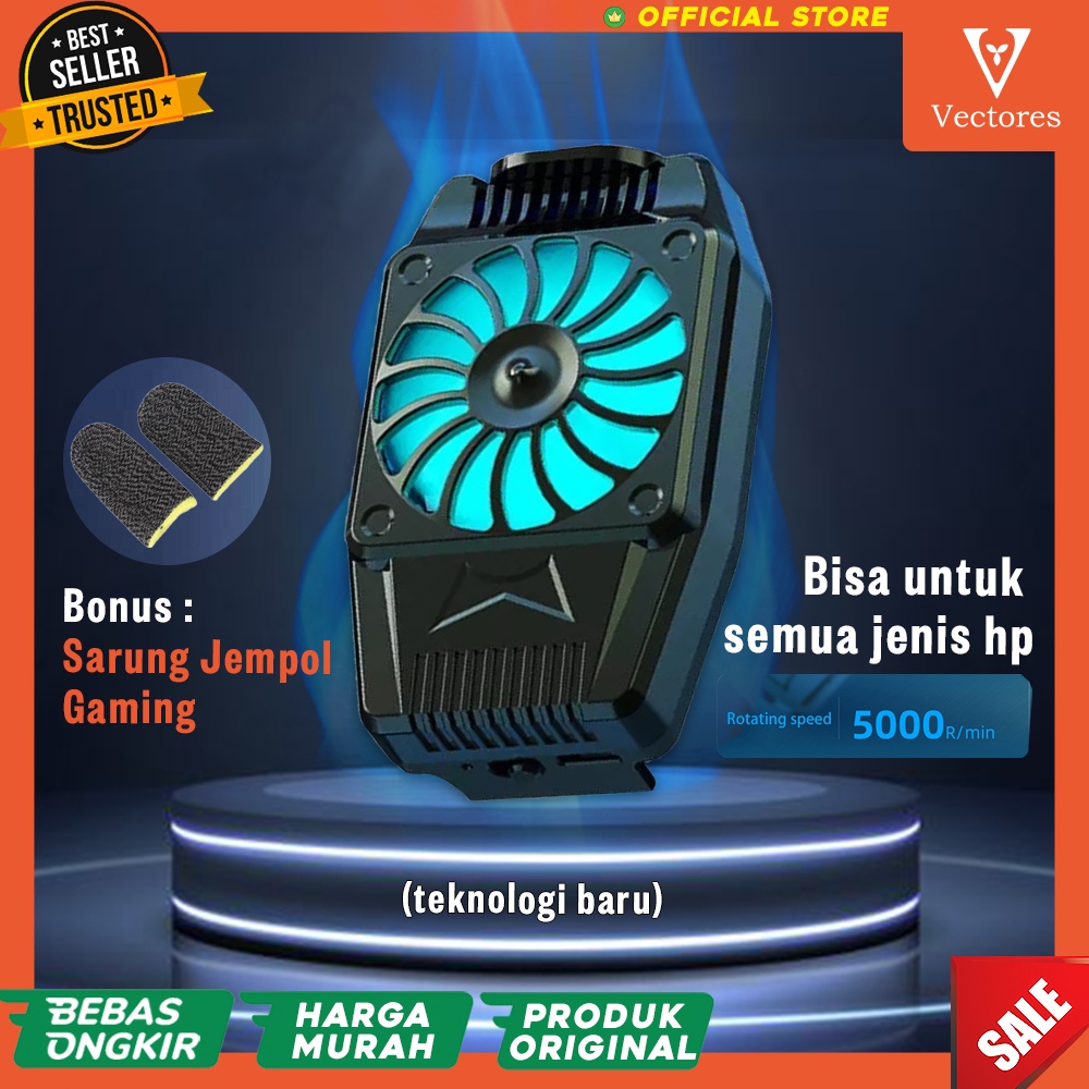 [ORIGINAL] Alat Pendingin Kipas Handphone HP Untuk Gaming Cooling Fan Smartphone Sejuk Dingin