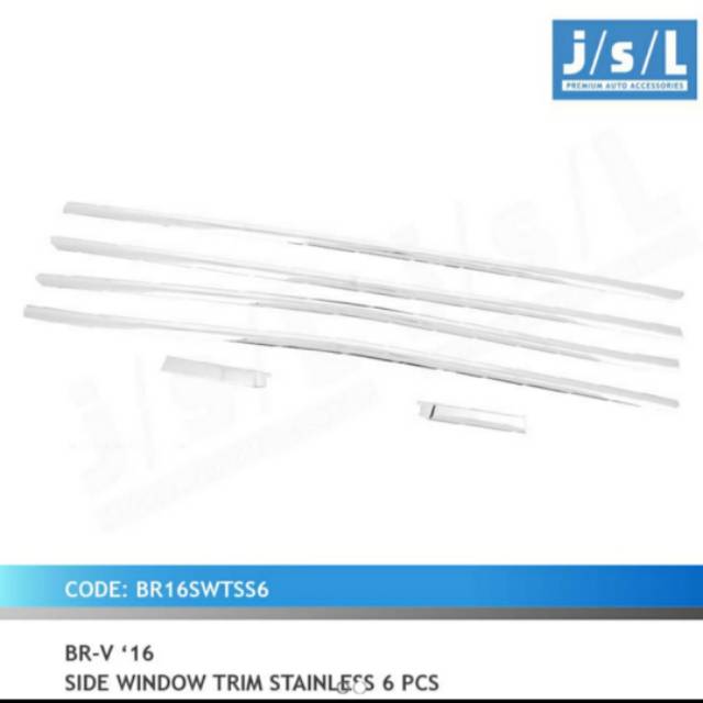 List kaca samping BRV chrome 6 pcs jsl