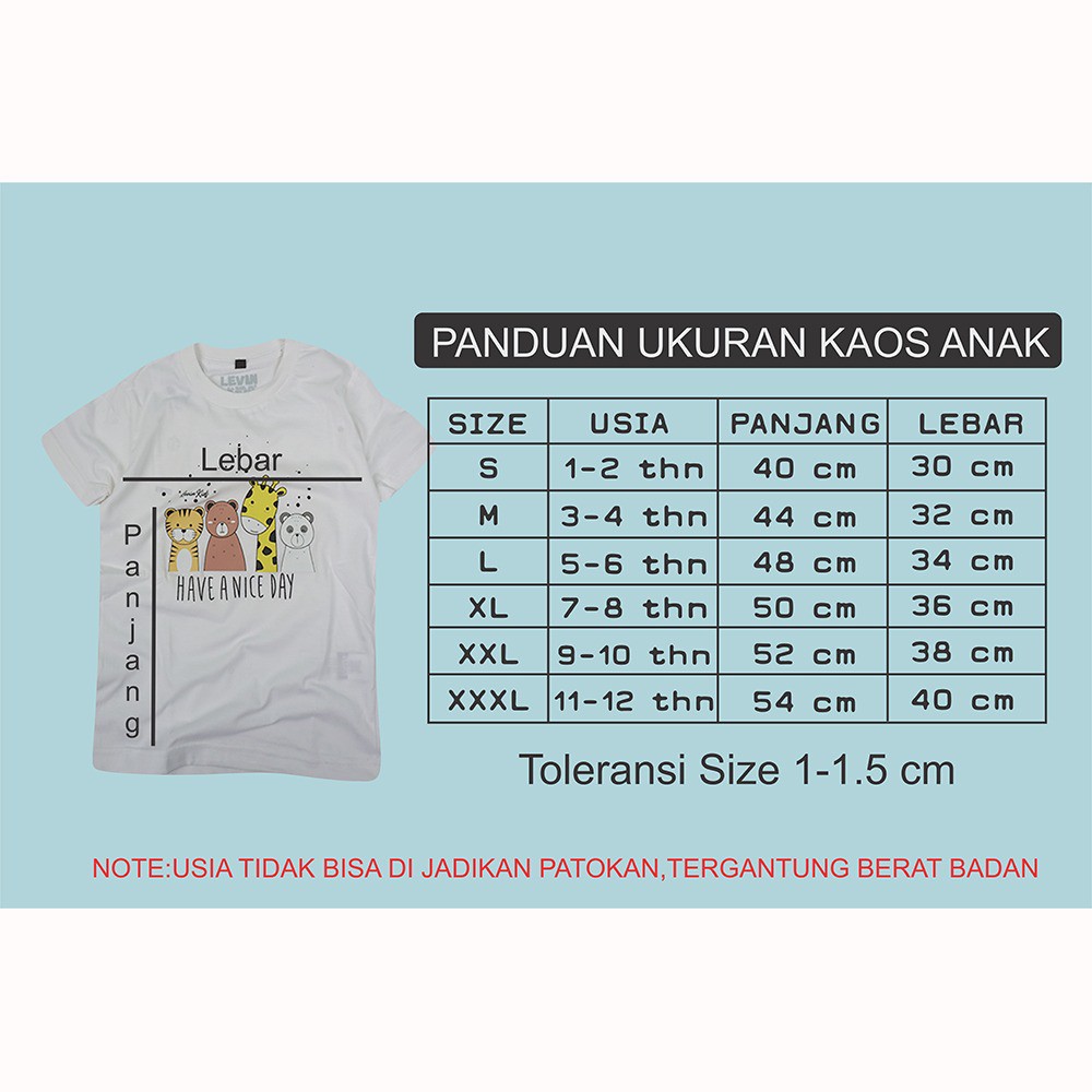 Baju Kaos Distro Anak Umur 1-12 Tahun Kaos Oblong Anak Laki Laki