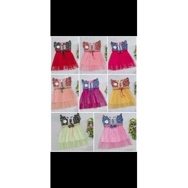 Dress Anak 1 2 Tahun cewek perempuan Dress Bunga Lili