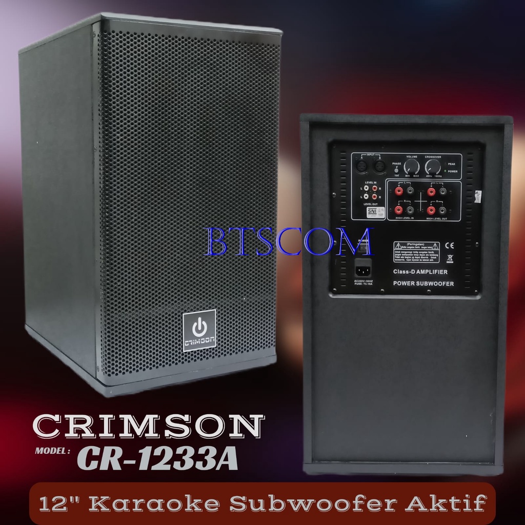SUBWOOFER AKTIF CRIMSON CR-1233A (12 INCH) CRIMSON CR 1233A